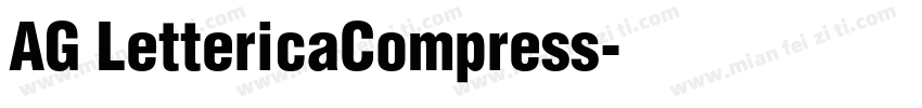 AG LettericaCompress字体转换